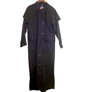Express Rider Vintage Canvas Long Duster Coat Western Wear Small Men’s Trench